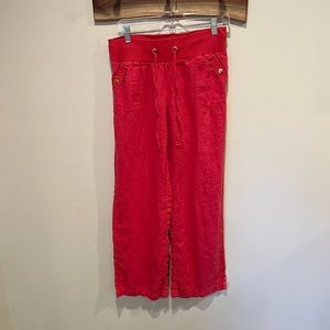 GUESS linen pants. Great condition! Size medium. Color: coral.